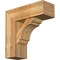 Ekena Millwork Olympic Block Rough Sawn Bracket w/ Offset Brace, Western Red Cedar, 8"W x 22"D x 22"H BKT0806X22X22OLY05RWR - alternate 1